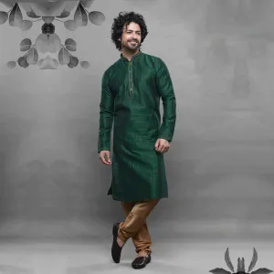 Verdant Vibe Green Kurta for Men