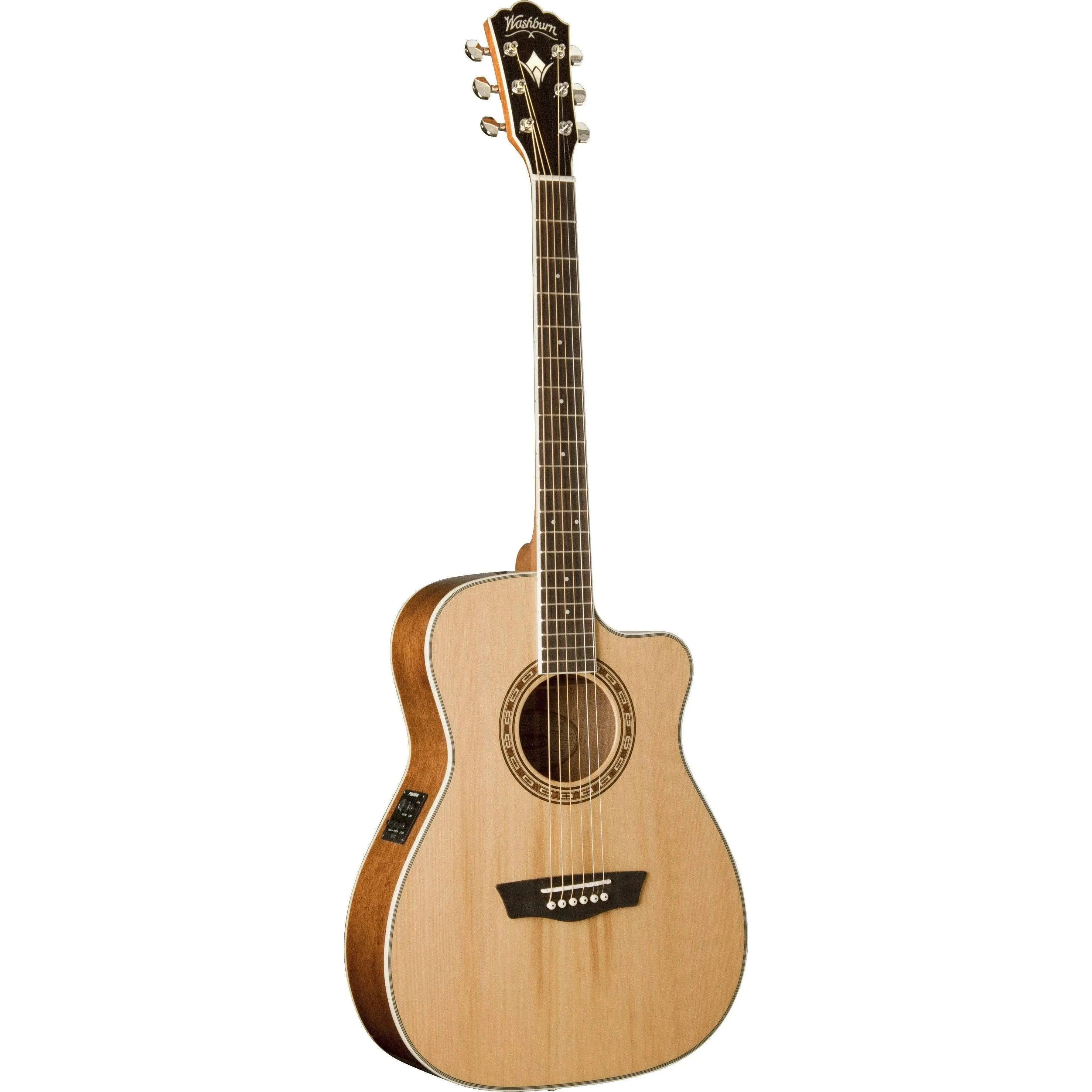 Washburn WF11SCE Folk Cutaway Acoustic Guitar - Natural (Discontinued)