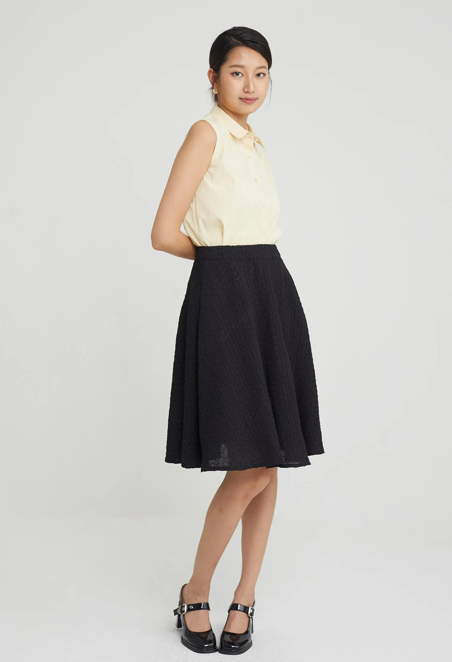 Wavy Bliss Midi Skirt