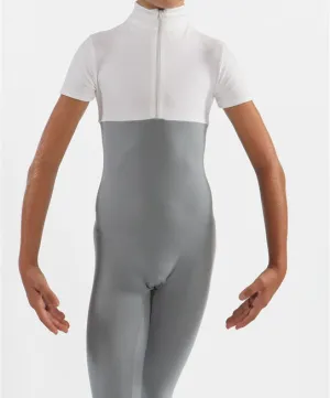 Wear Moi Boy's Elan Footless Two Toned Zip Front Unitard