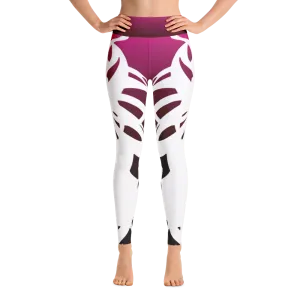 Wearable Art Leggings : Fuchsia Rorschach