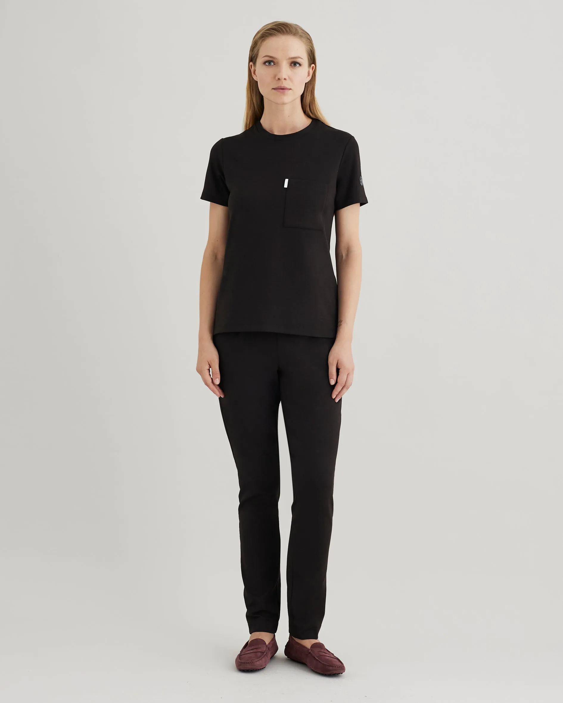 Women's Crewneck Scrub Shirt | Jersey Milano
