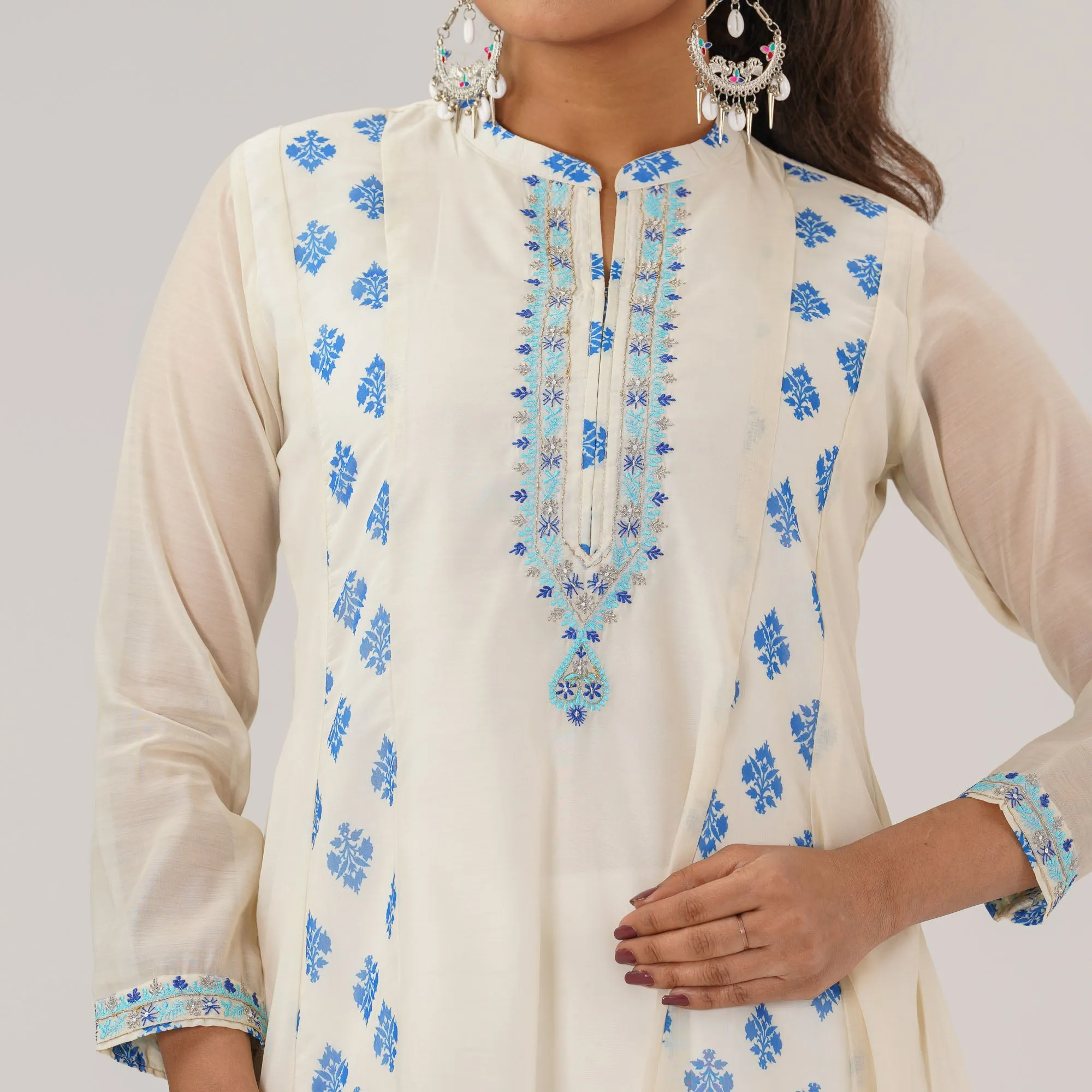 Womens Embroidered Three Piece Set