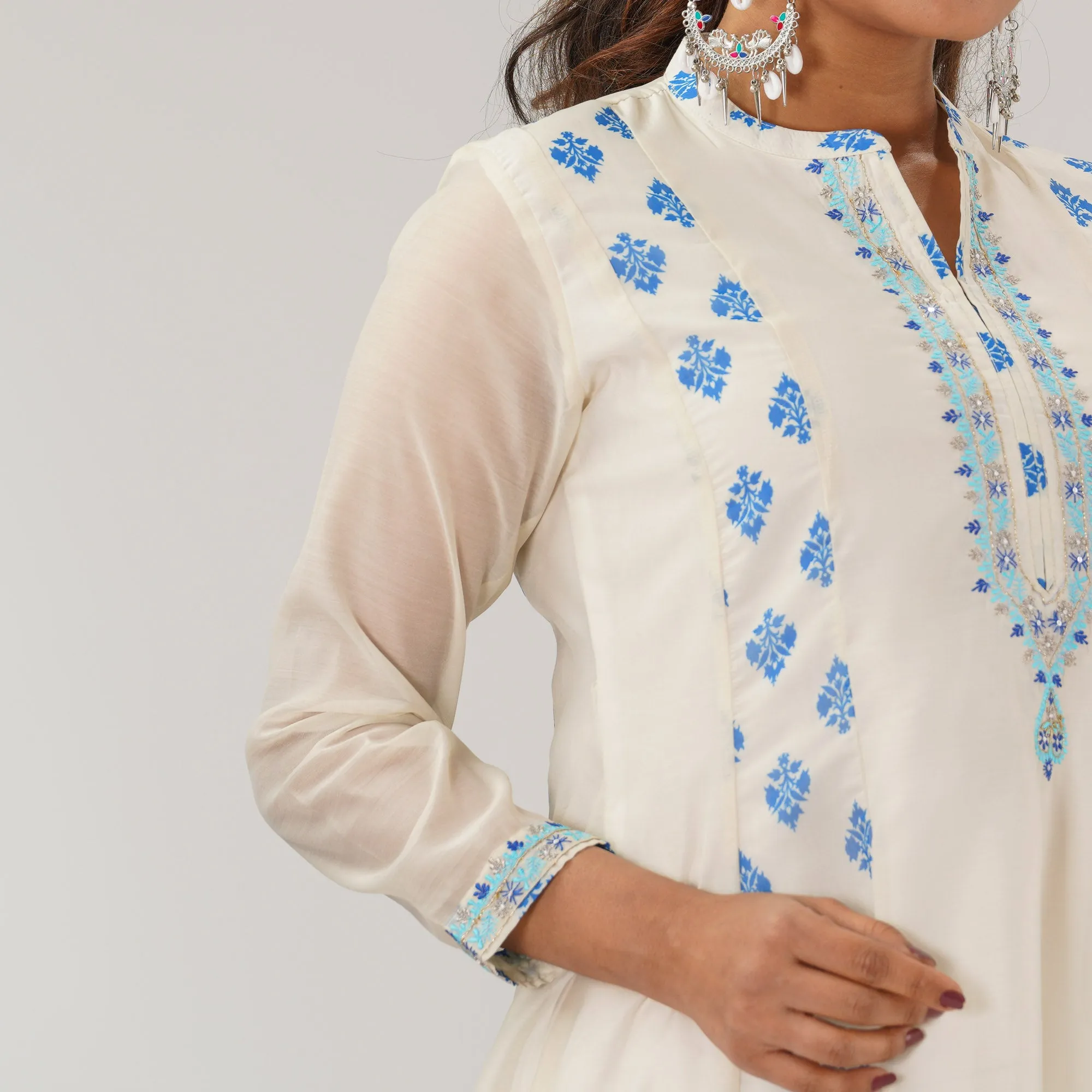 Womens Embroidered Three Piece Set