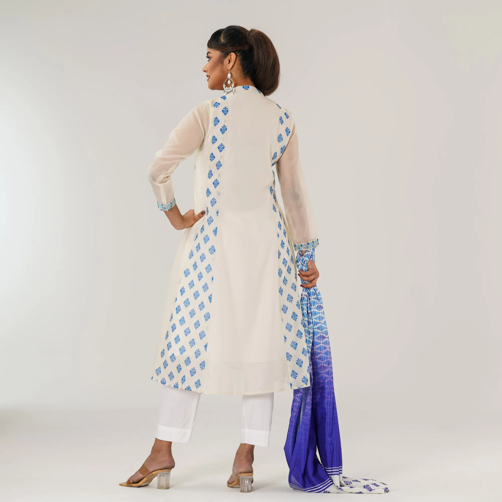 Womens Embroidered Three Piece Set