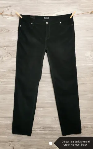 WOMENS PLUS SIZE 14 / 34 - BUFFALO, Black Velvet, Stretch Skinny, Mid-Rise Pants NWT B4