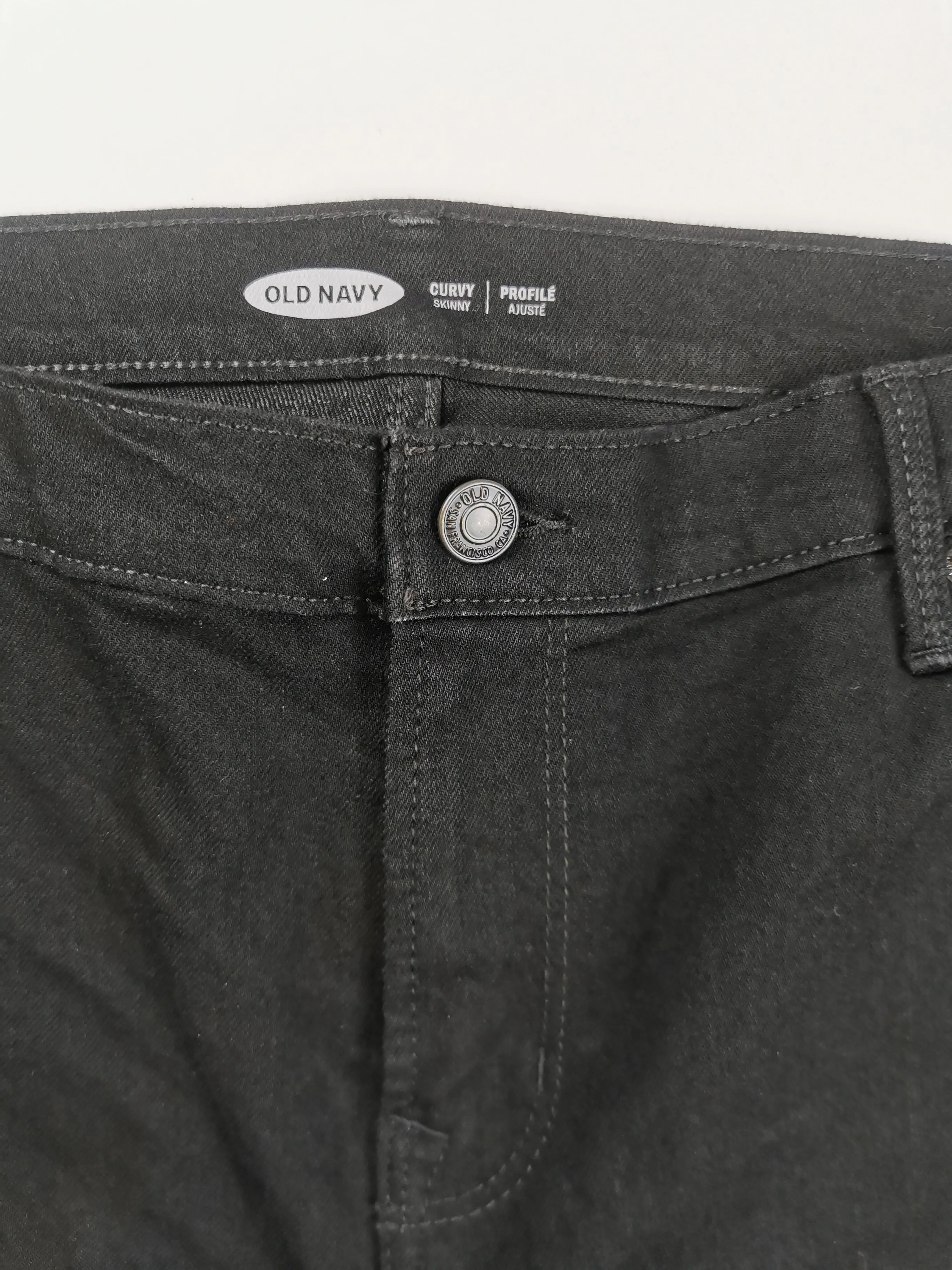 WOMENS PLUS SIZE 14 LONG - Old Navy, Black Curvy Skinny Jeans NWOT B27