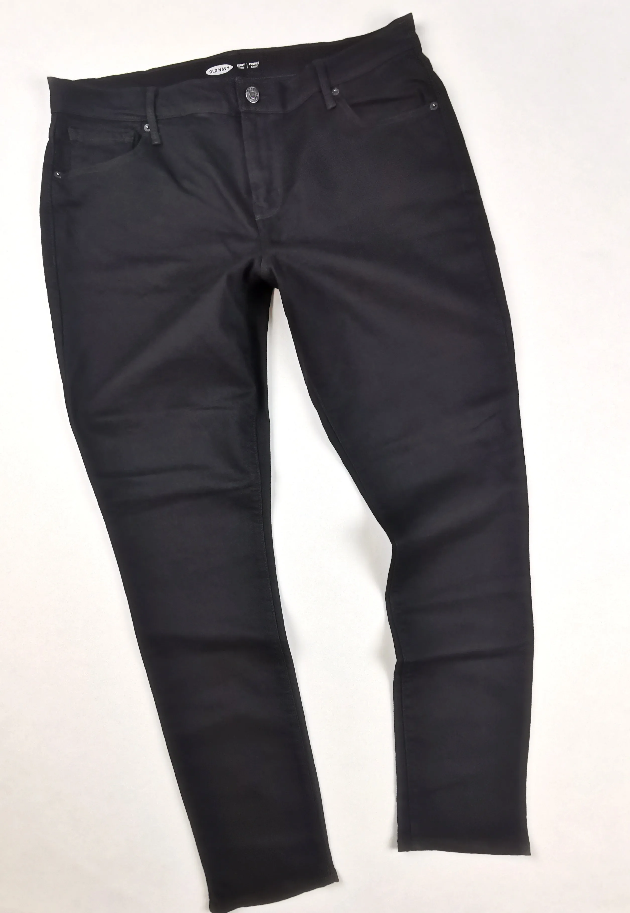 WOMENS PLUS SIZE 14 LONG - Old Navy, Black Curvy Skinny Jeans NWOT B27