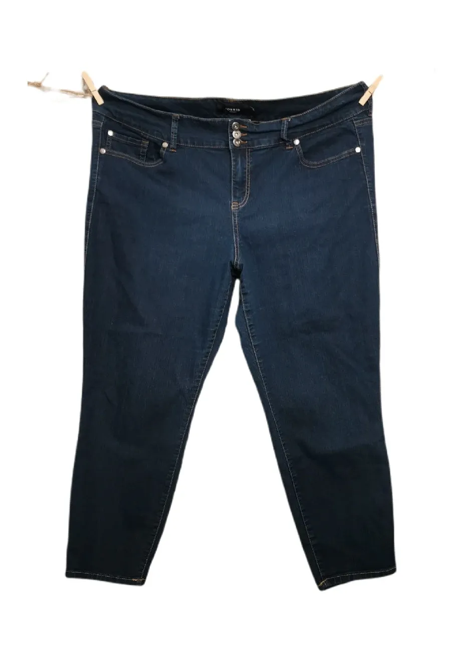 WOMENS PLUS SIZE 26 - TORRID, Dark-wash Skinny Stretch Jeans EUC B4