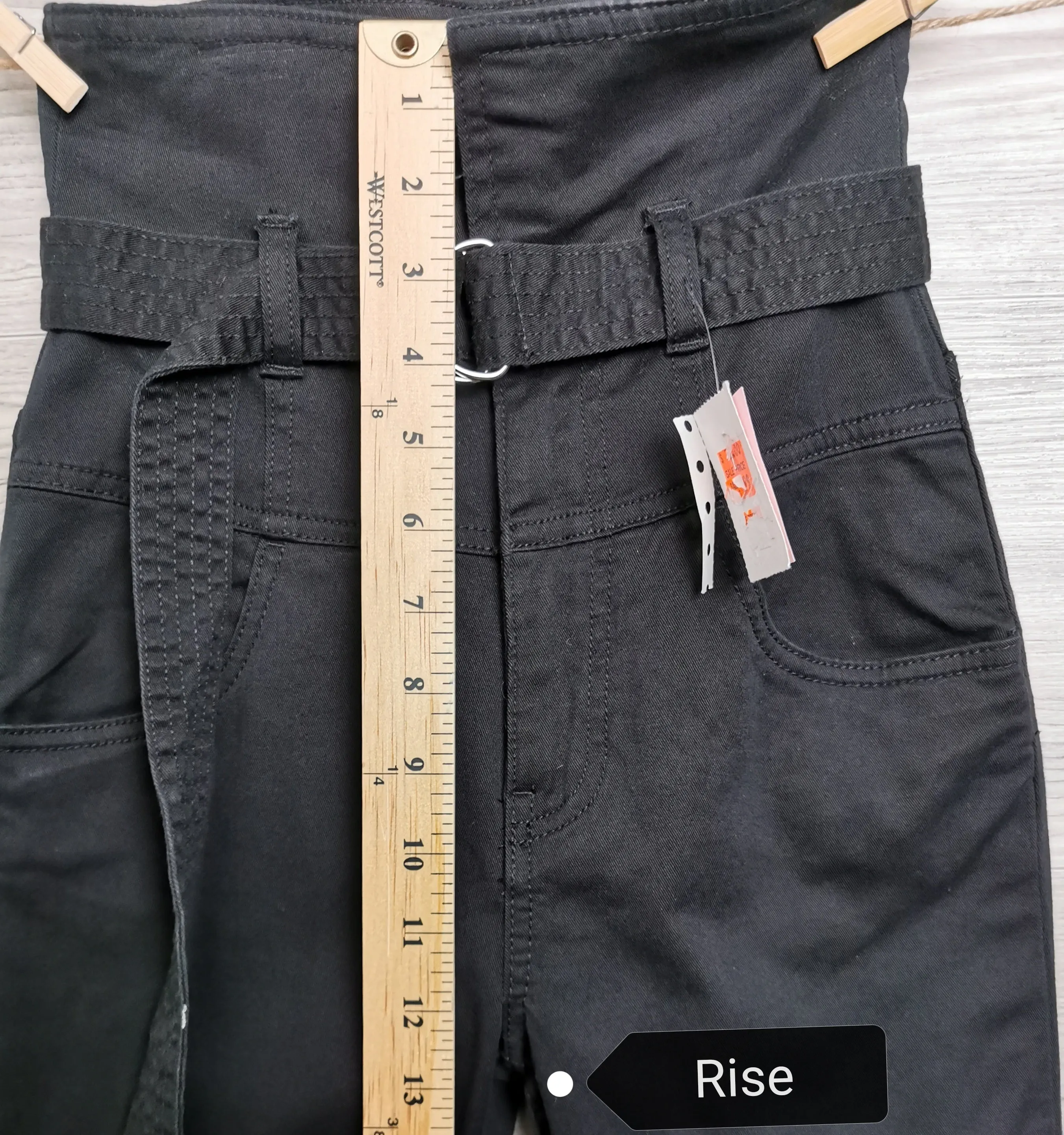 WOMENS SIZE 2 or TEEN GIRL - H&M, Black Skinny High-rise Pants NWOT B26