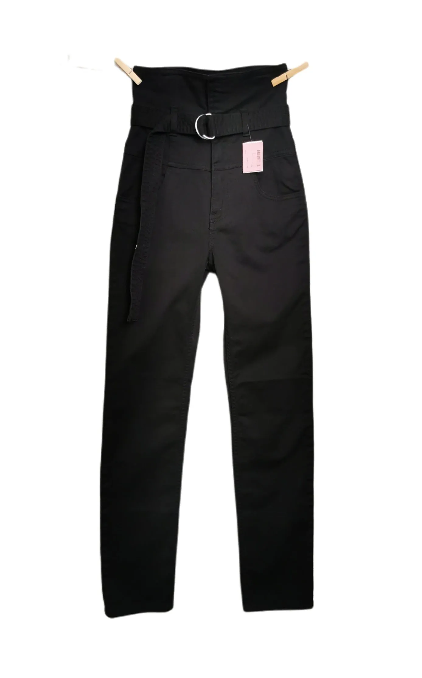 WOMENS SIZE 2 or TEEN GIRL - H&M, Black Skinny High-rise Pants NWOT B26