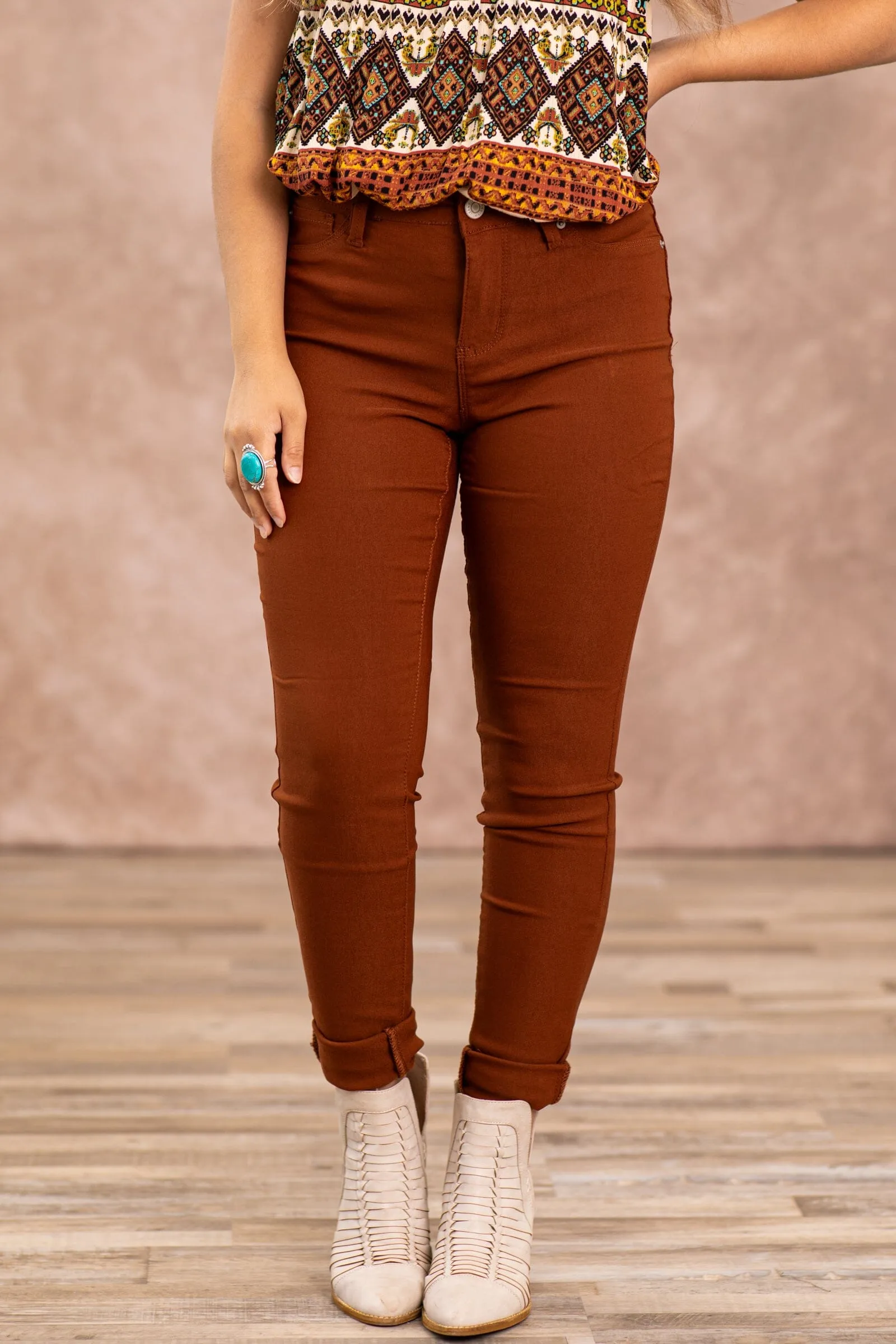 YMI Burnt Orange Hyperstretch Pants