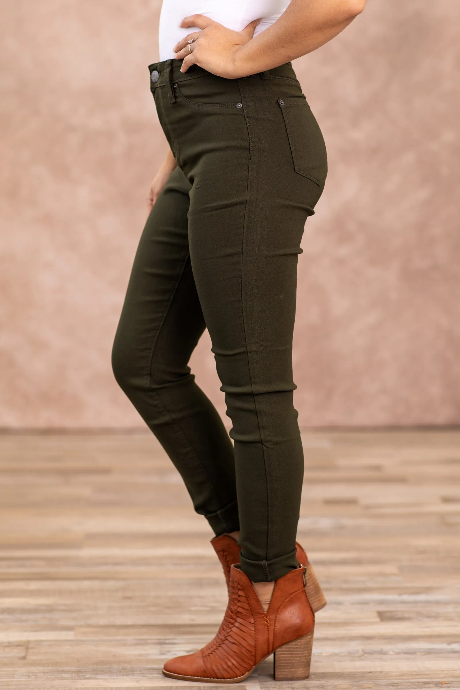 YMI Olive Hyperstretch Pants