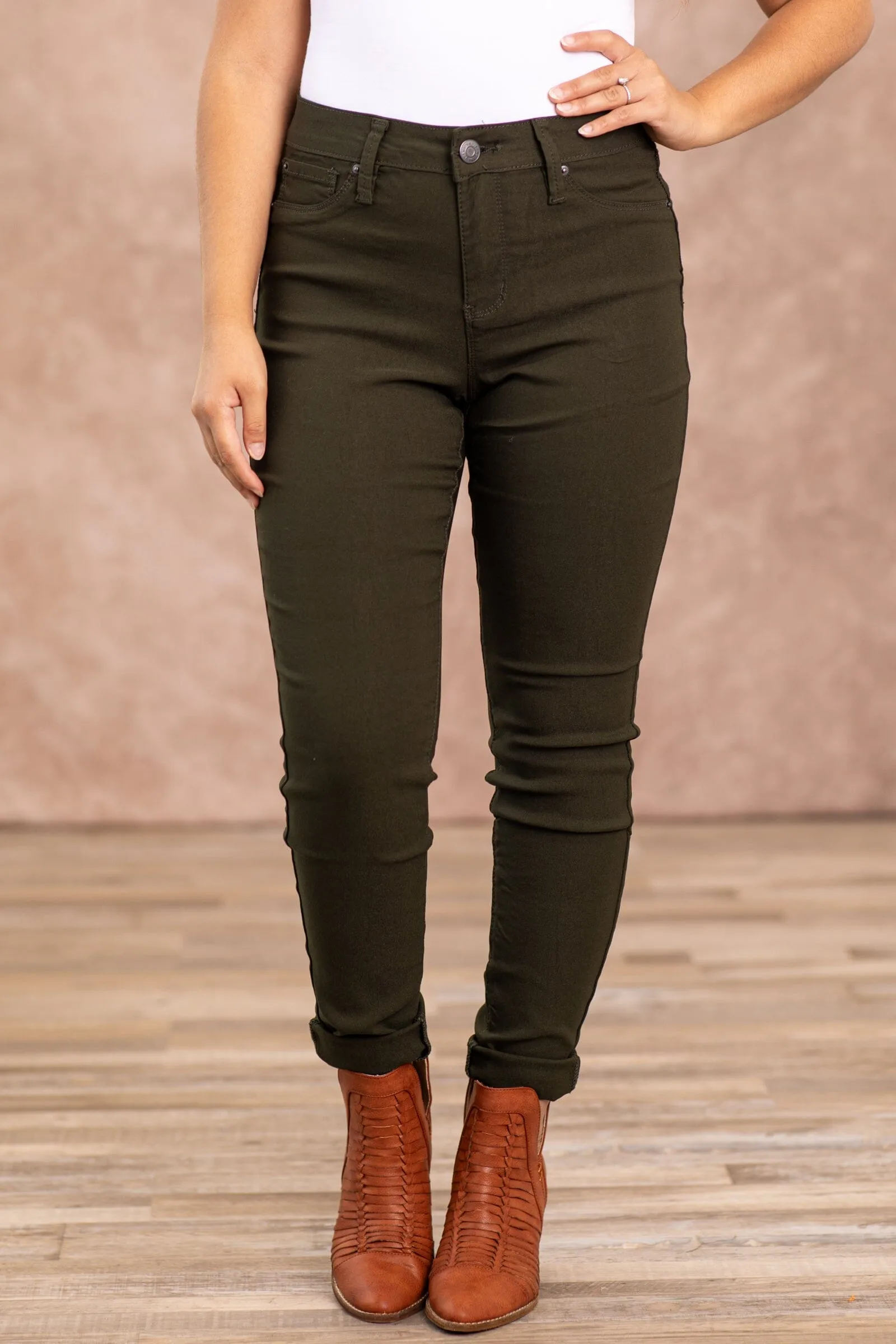YMI Olive Hyperstretch Pants