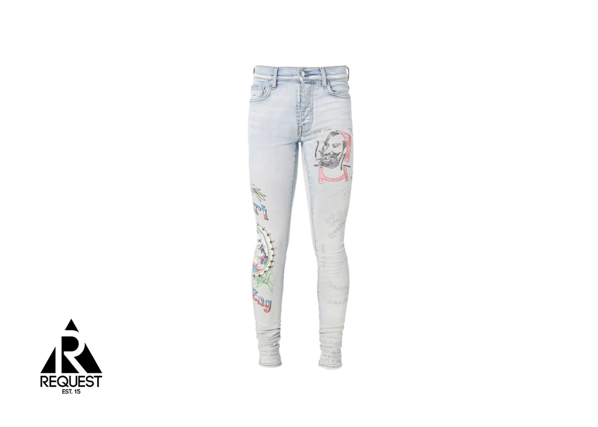 Zig-Zag Skinny Denim "Clay Indigo"