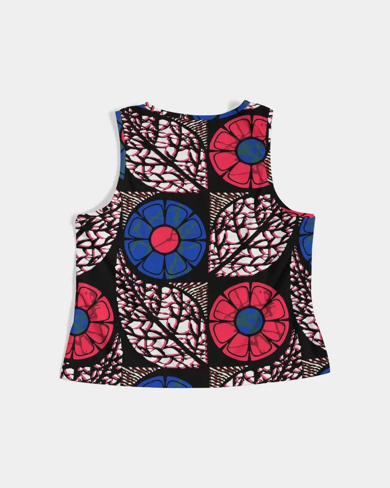 Zobia African Print  Women's Cropped Tank