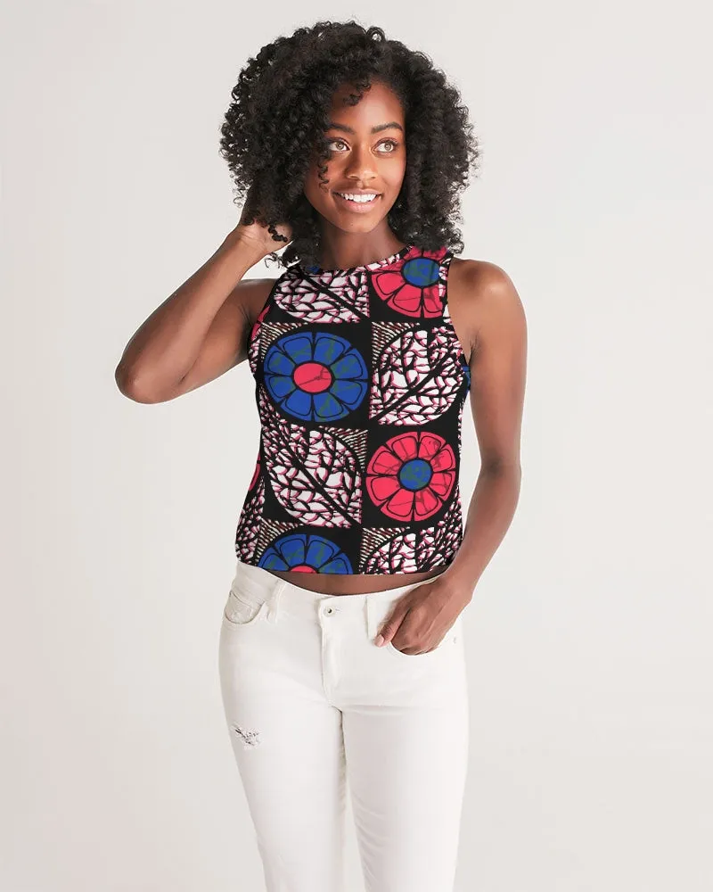 Zobia African Print  Women's Cropped Tank