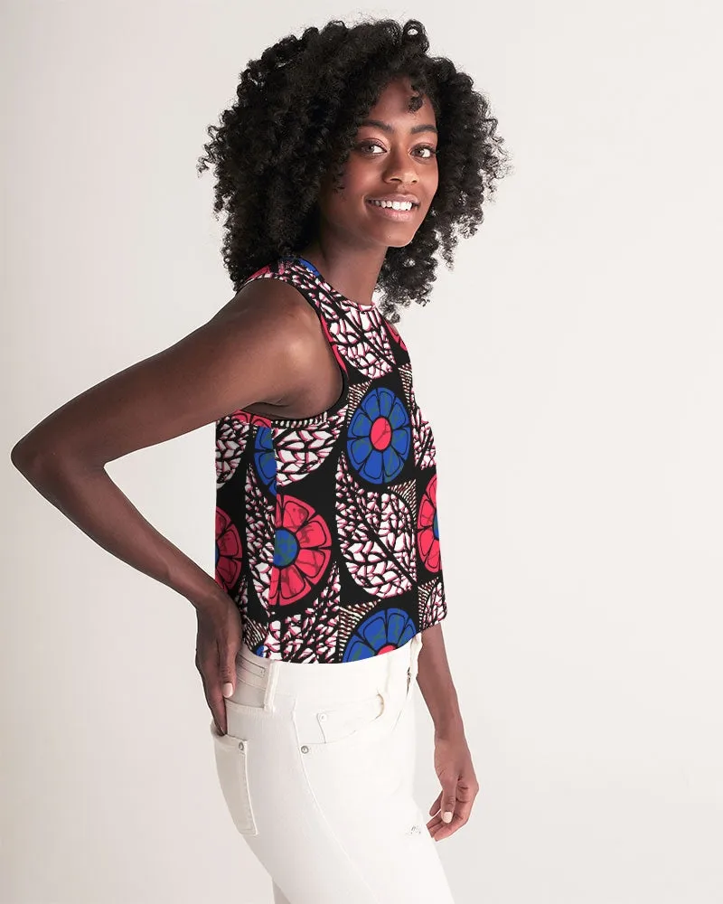 Zobia African Print  Women's Cropped Tank