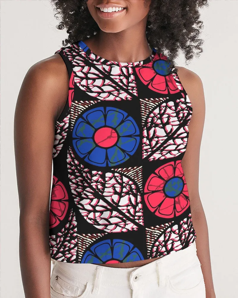 Zobia African Print  Women's Cropped Tank